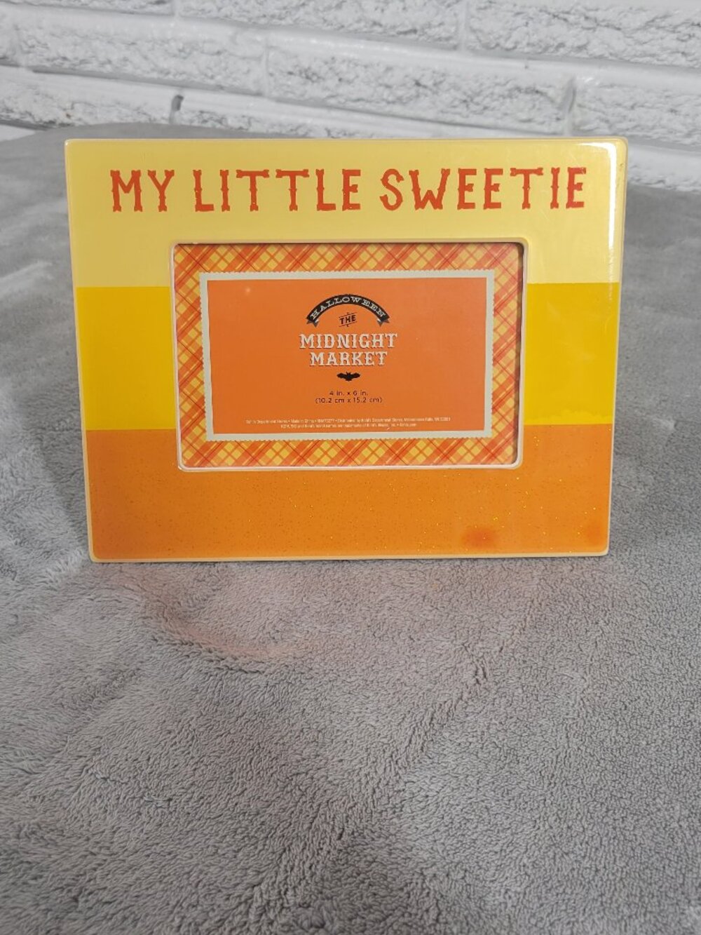 Halloween Candy Corn Photo Frame My Little Sweetie Midnight Market Tabletop S65E